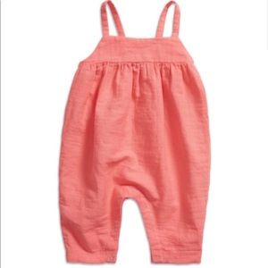 Nordstrom Baby Girls 3M Coral Pink Cotton Romper NWOT